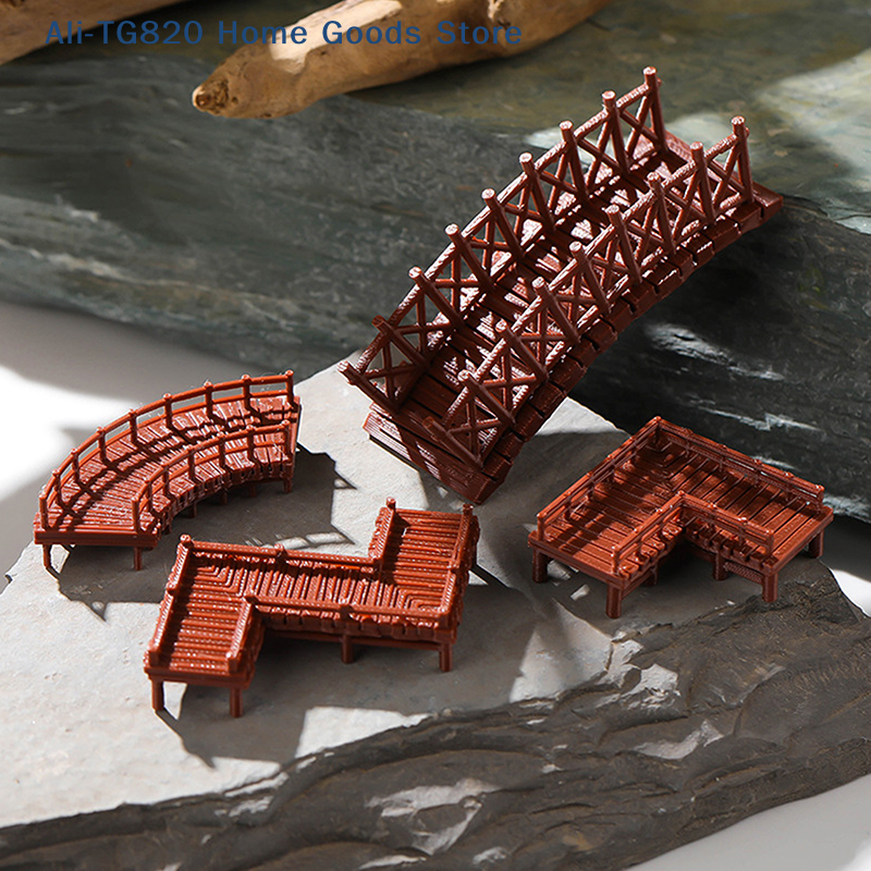 Bonsai Garden Chinese Garden - [TG820]Chinese Bridge Statue Ancient Building Model
