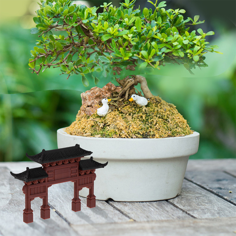 Bonsai Garden Chinese Garden - 2Pcs Mini Chinese Memorial Gate Home