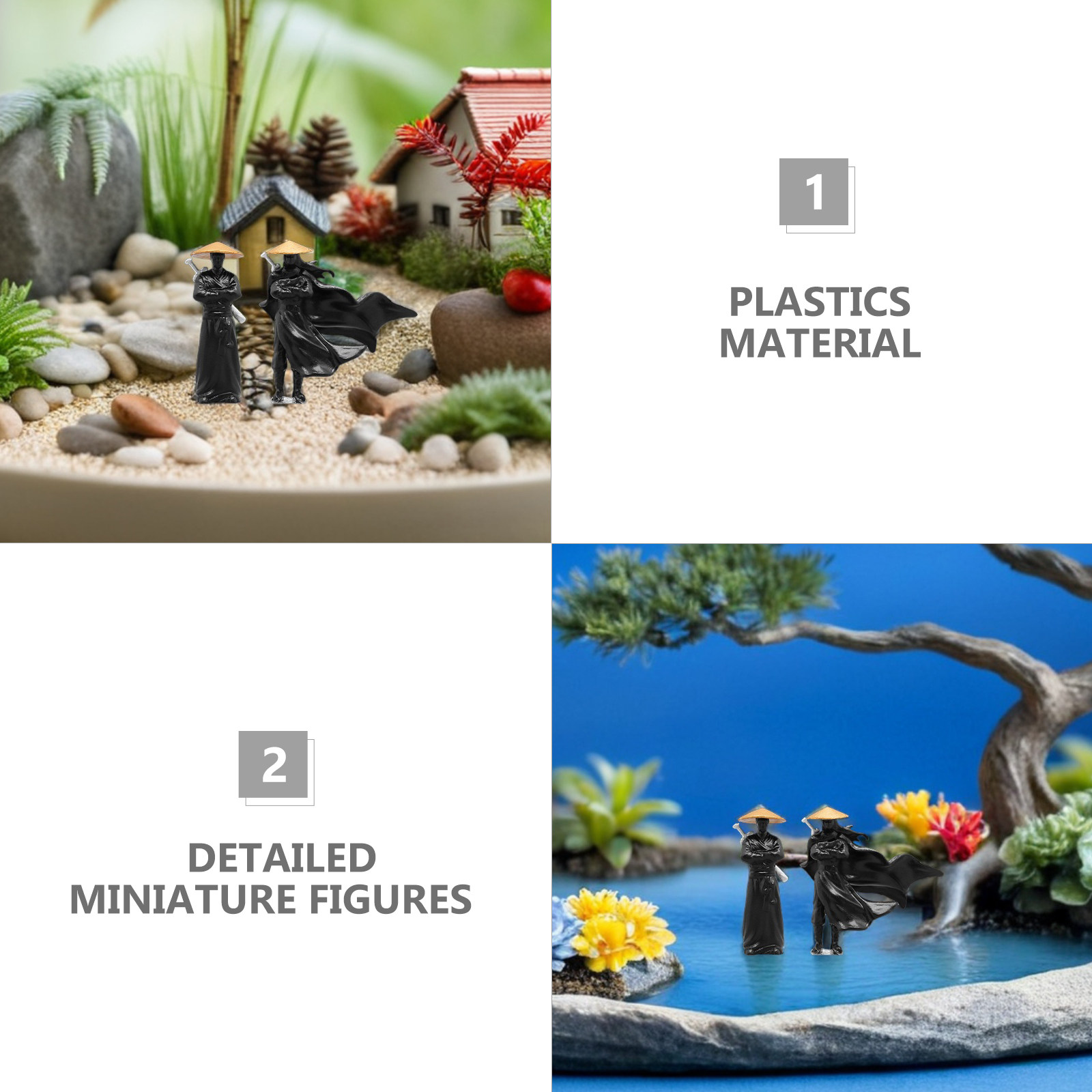 4Pcs Mini Ancient Style Chines – Bonsai Garden Chinese Garden recenzja i cena