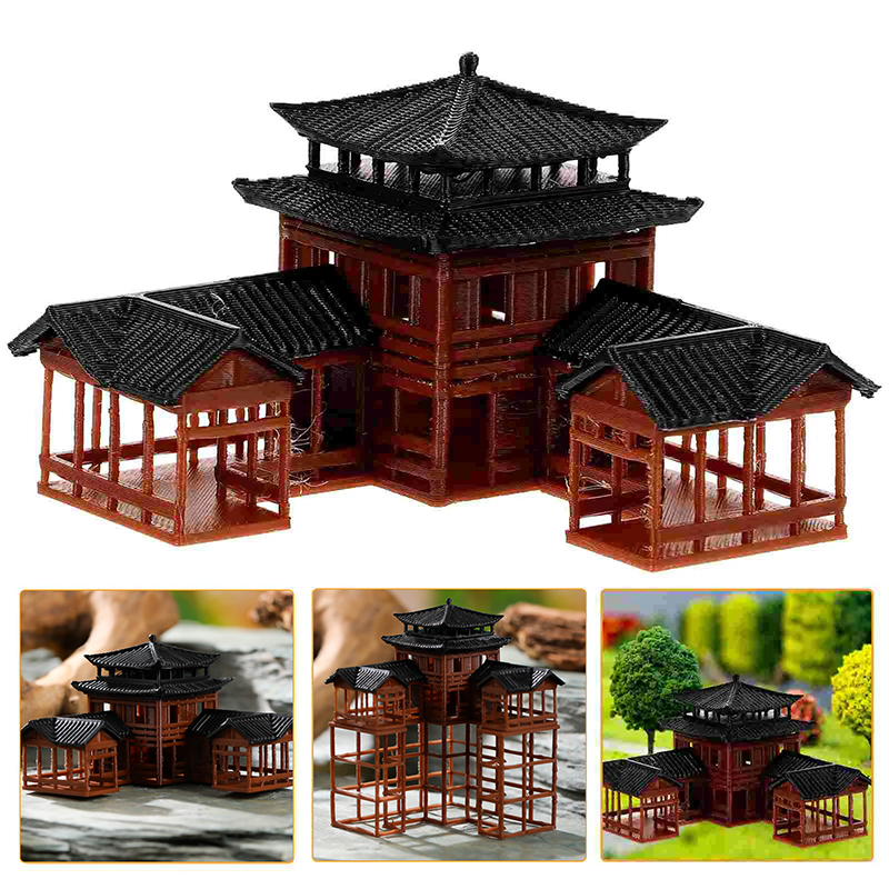 Ancient Building Model Miniatu – Bonsai Garden Chinese Garden recenzja i cena