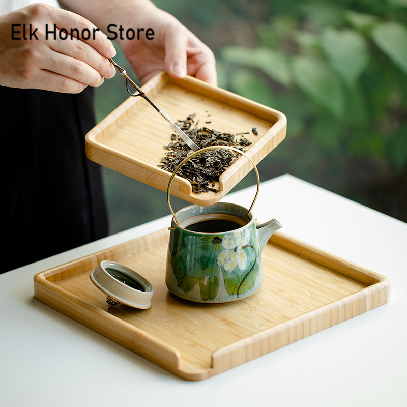 Chinese Bamboo Food Tray Puer  – Bonsai Garden Chinese Garden recenzja i cena