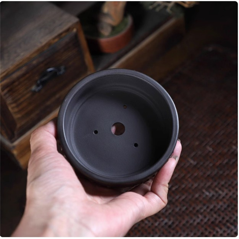 Ceramic Round Bonsai Pot, Drum – Bonsai Garden Chinese Garden recenzja i cena