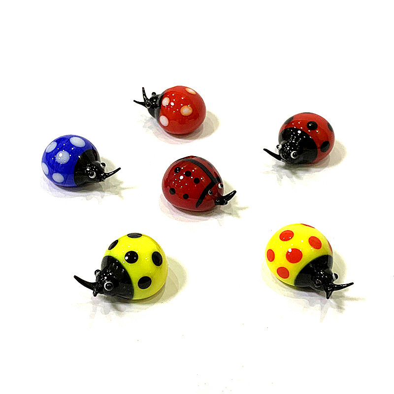 Colorful Mini Glass Ladybug Fi – Bonsai Garden Chinese Garden recenzja i cena