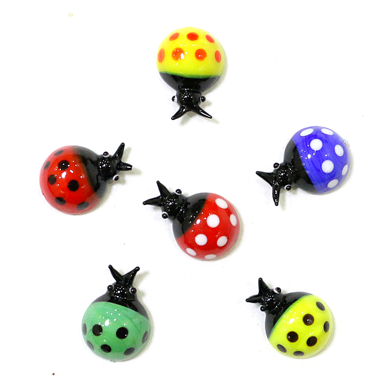 Mini Glass Beetle Ladybug Figu – Bonsai Garden Chinese Garden recenzja i cena