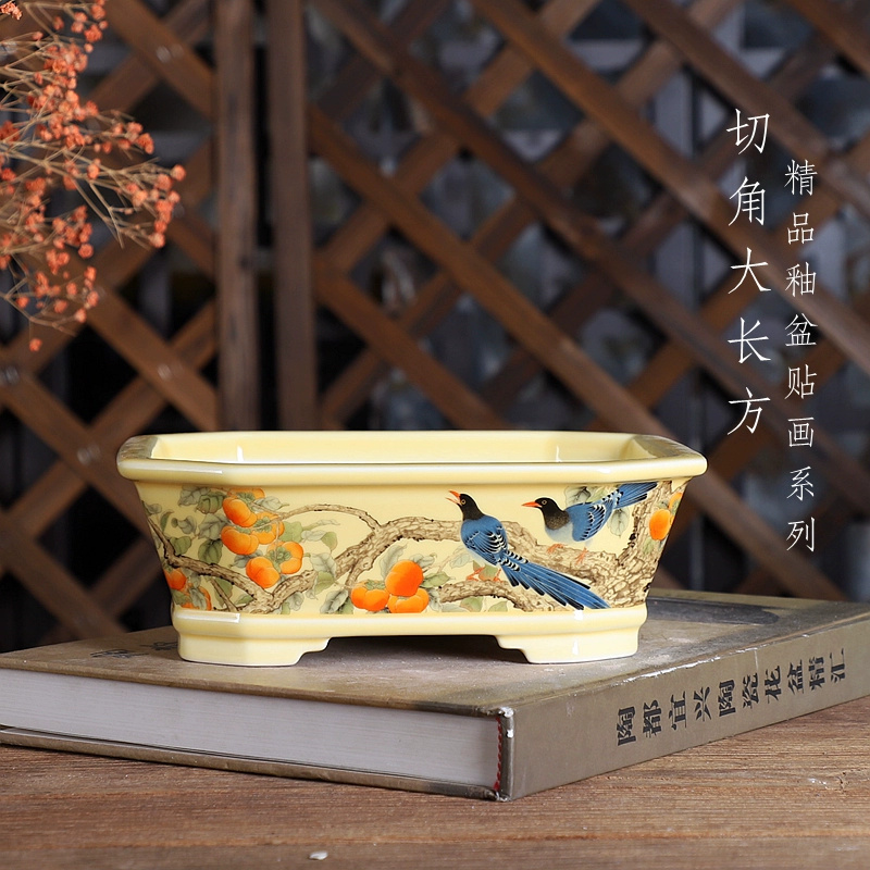 Porcelain Rectangle Bonsai Pot – Bonsai Garden Chinese Garden recenzja i cena