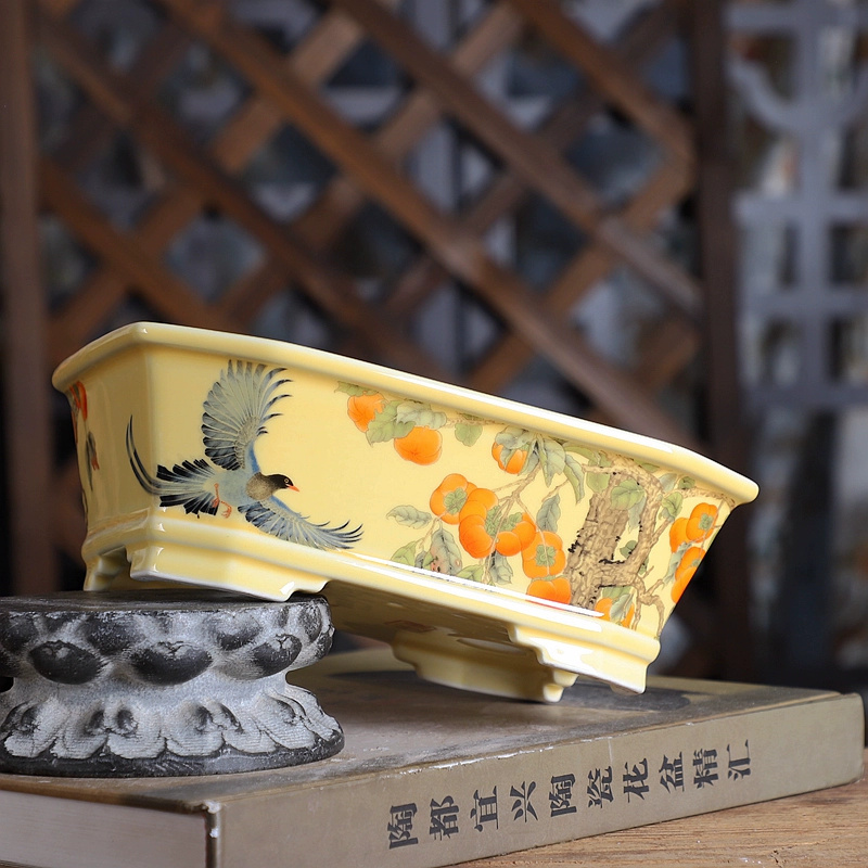 Porcelain Rectangle Bonsai Pot – Bonsai Garden Chinese Garden recenzja i cena