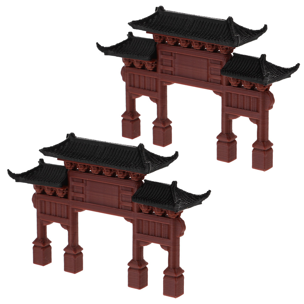 2Pcs Mini Chinese Memorial Gat – Bonsai Garden Chinese Garden recenzja i cena