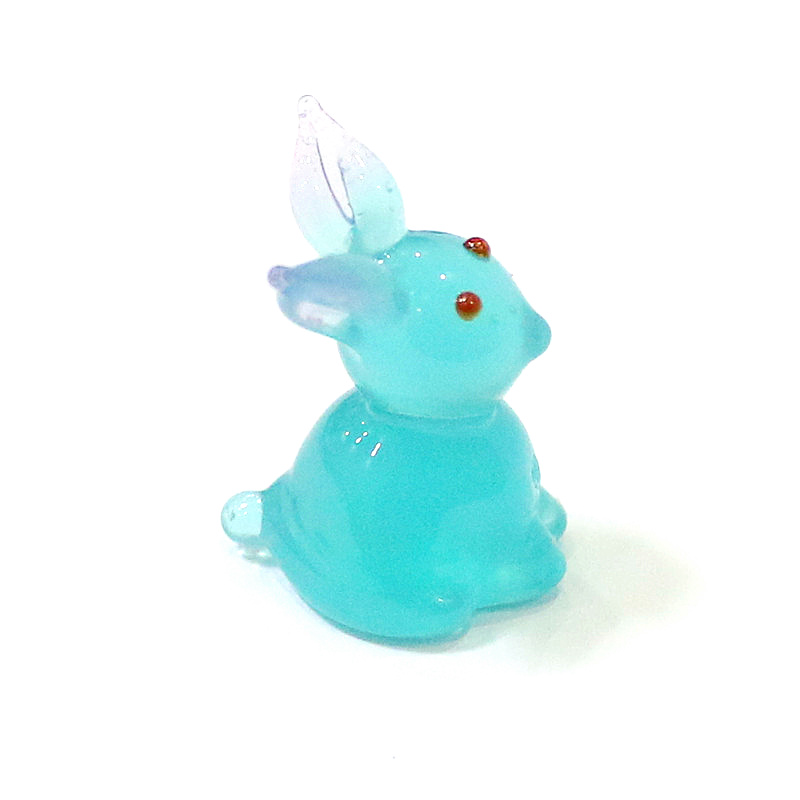 2pcs Mini Glass Bunny Figurine – Bonsai Garden Chinese Garden recenzja i cena