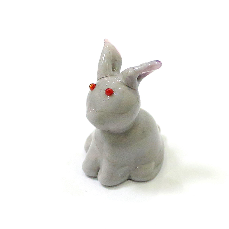 2pcs Mini Glass Bunny Figurine – Bonsai Garden Chinese Garden recenzja i cena